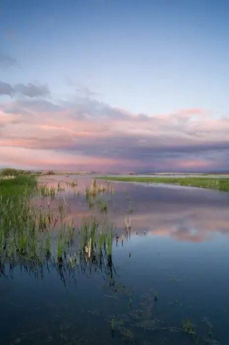 Framed Print : Stormy evening at Malhuer National Wildlife Refuge in Harney County Oregon