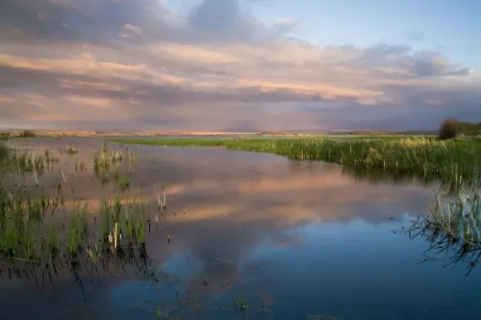 Framed Print : Stormy evening at Malhuer National Wildlife Refuge in Harney County Oregon