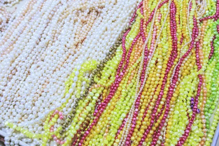 Framed Print : strands of fresh water pearls Store and Factory specializig in fresh water Pearls