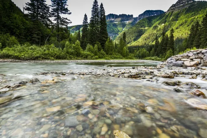 Framed Print : Stream, Rocks, Rushing Water, Glacier National Park, Montana Framed Print : Stream, Rocks, Rushing Water, Glacier National Park, Montana