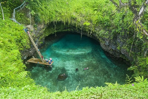 To sua ocean trench in Upolo, Samoa, South Pacific