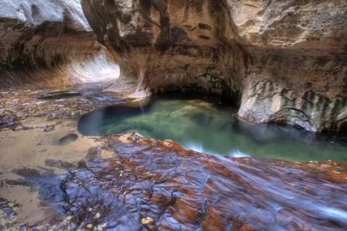 Framed Print : The Subway along the Left Fork of the Virgin River in Zion National Park in Utah