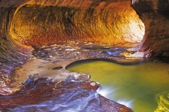 Framed Print : The Subway along North Creek, Zion National Park, Utah USA