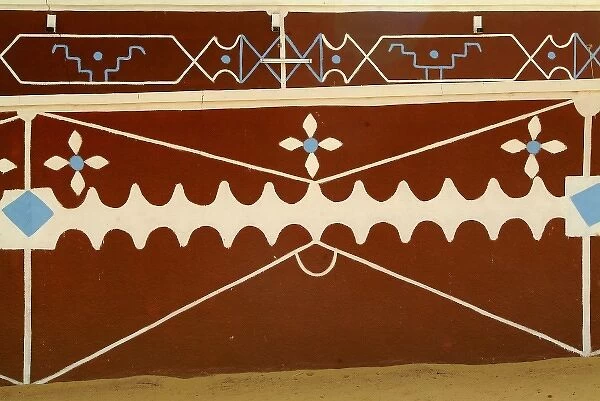 Sudan, North (Nubia), Geometrical patterns as wall decoration