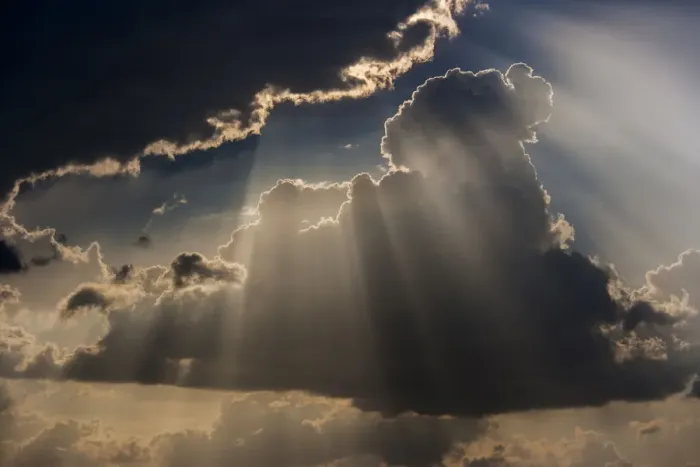 Framed Print : Sun rays and clouds, Togo, Africa Framed Print : Sun rays and clouds, Togo, Africa