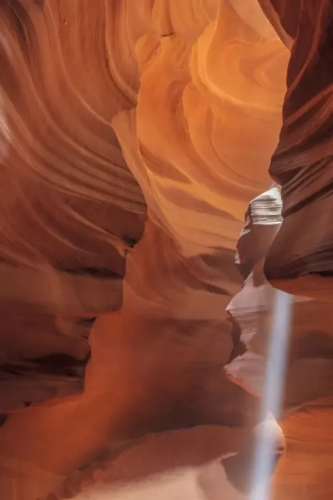 Framed Print : Sunbeam in Upper Antelope Canyon near Page, Arizona, USA