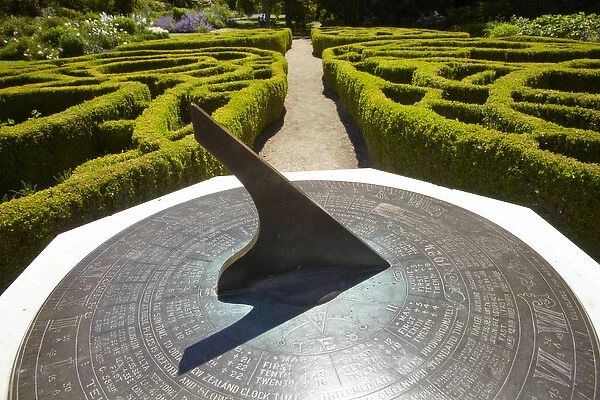 Sundial and Knot Garden, Botanic Gardens, Dunedin, Otago, South Island, New Zealand
