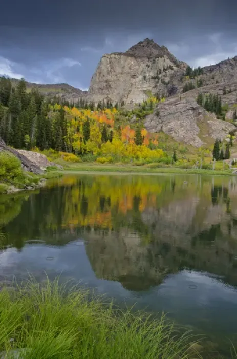 Framed Print : Sundial Peak reflected in Lake Lillian, Lake Blanche Trail, Wasatch Mountains, Uintah-Wasatch Framed Print : Sundial Peak reflected in Lake Lillian, Lake Blanche Trail, Wasatch Mountains, Uintah-Wasatch