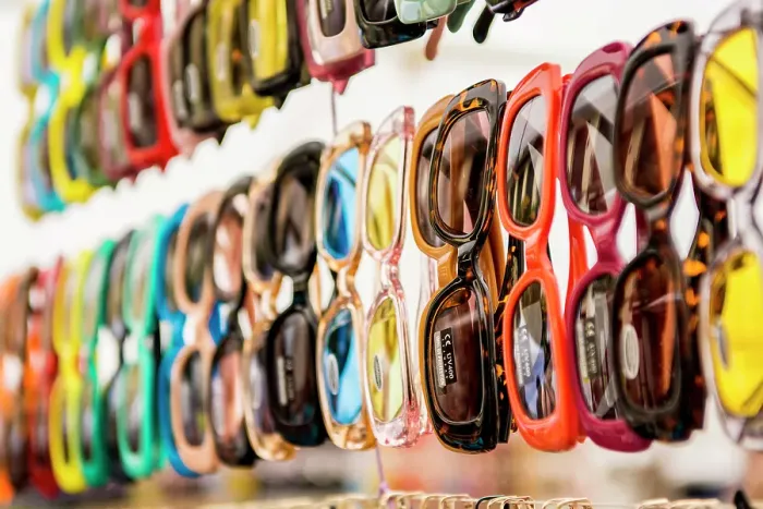 Framed Print : Sunglasses at El Rastro outdoor Sunday flea market in Plaza de Cascorro, Madrid, Spain