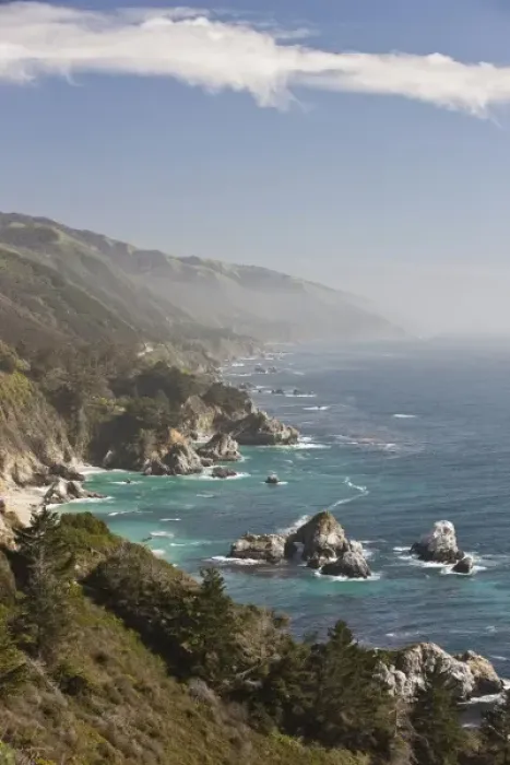 Framed Print : A sunny view of the dramatic California Big Sur coastline Framed Print : A sunny view of the dramatic California Big Sur coastline