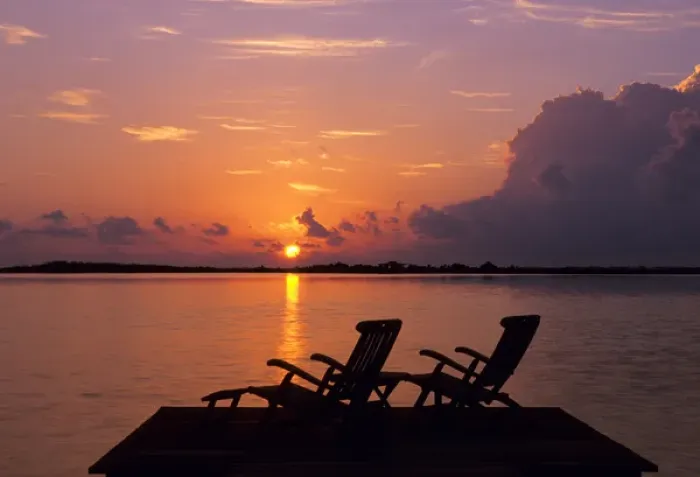 Framed Print : Sunrise, Ambergris Caye, Belize