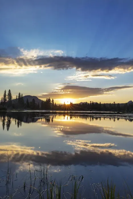 Framed Print : Sunrise clouds reflecting into Sprague Lake in Rocky Mountain National Park, Colorado Framed Print : Sunrise clouds reflecting into Sprague Lake in Rocky Mountain National Park, Colorado