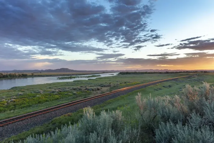 Framed Print : Sunrise and clouds over the Yellowstone River at the confluence with the Powder River near Terry Framed Print : Sunrise and clouds over the Yellowstone River at the confluence with the Powder River near Terry