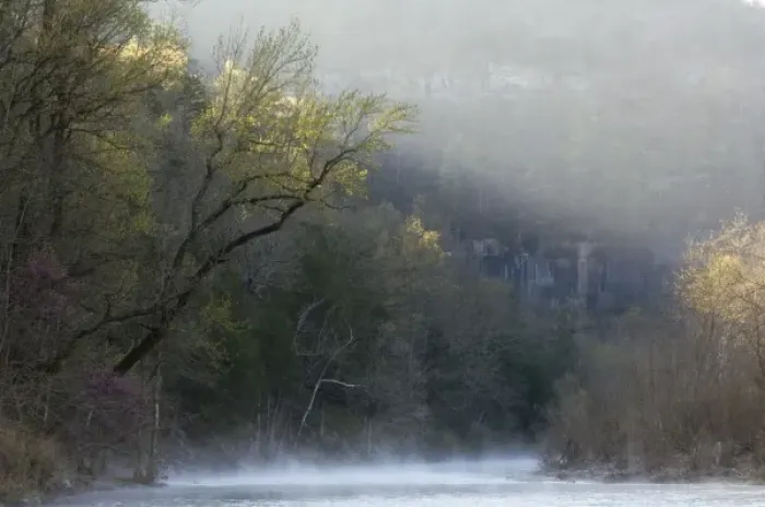 Framed Print : Sunrise through fog on the Buffalo River, Steel Creek access, Buffalo National River Framed Print : Sunrise through fog on the Buffalo River, Steel Creek access, Buffalo National River