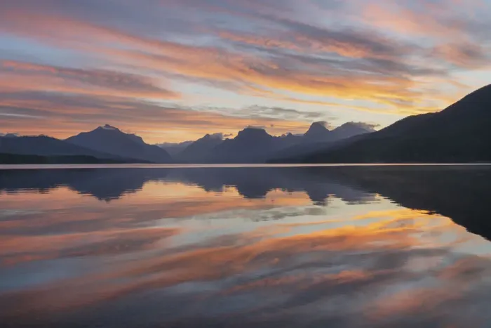 Framed Print : Sunrise at Lake McDonald, Glacier National Park, Montana