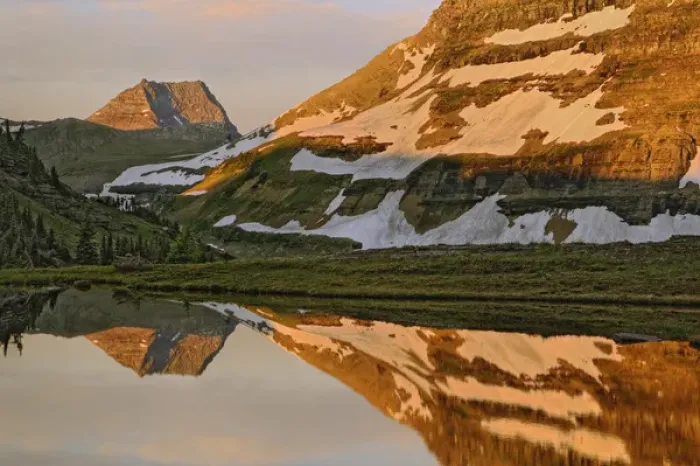 Framed Print : Sunrise from Logan Pass, Glacier National Park, Montana
