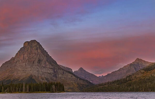 Sunrise on Two Medicine Lake in Glacier National Park, Montana, USA