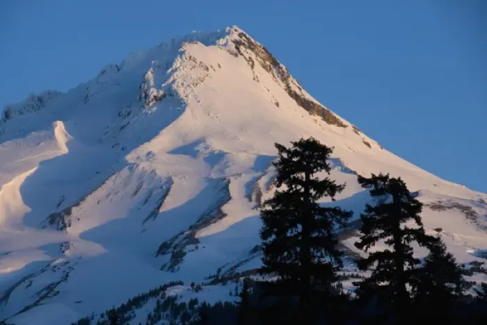 Framed Print : Sunrise on Mt. Hood, (11237 feet high) Cascade Mountains, Oregon