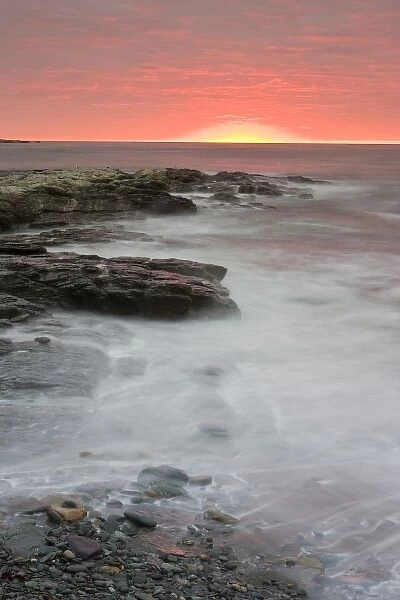 Sunrise near Brenton Point State Park on Ocean Road in Newport, Rhode Island