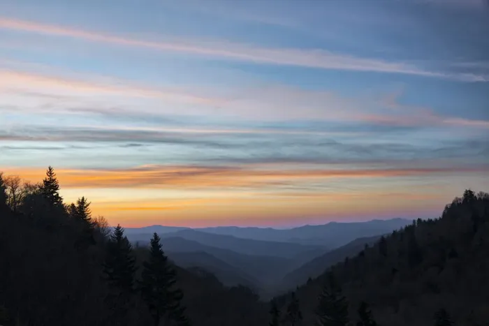 Framed Print : Sunrise, Oconaluftee River Valley, Great Smoky Mountains National Park, North Carolina Framed Print : Sunrise, Oconaluftee River Valley, Great Smoky Mountains National Park, North Carolina