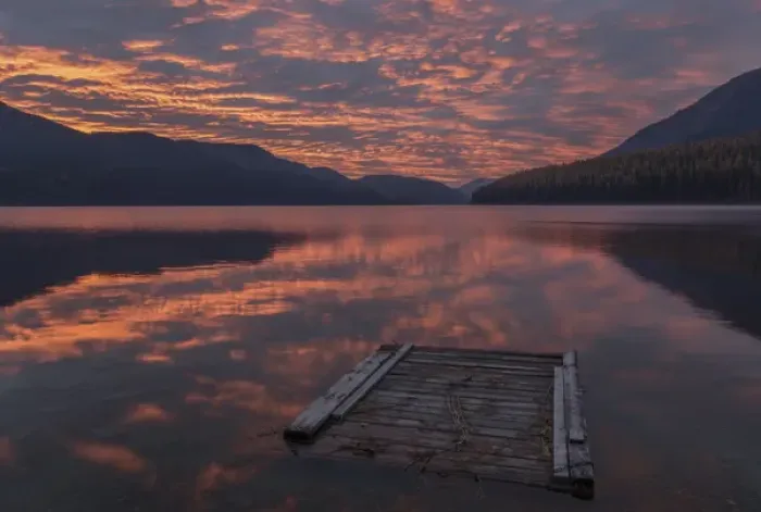 Framed Print : Sunrise, Talley Lake, Montana
