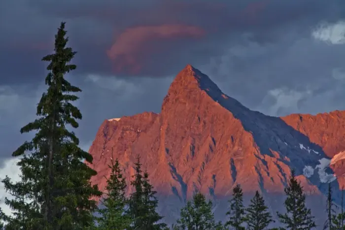 Framed Print : Sunset; alpenglow; from Kicking Horse River; Canadian Rockies; Yoho National Park Framed Print : Sunset; alpenglow; from Kicking Horse River; Canadian Rockies; Yoho National Park