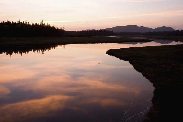 Sunset over the Bass Harbor Marsh in Maines Acadia National Park