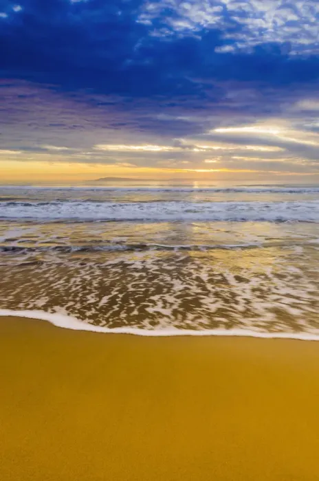 Framed Print : Sunset over the Channel Islands from San Buenaventura State Beach, Ventura, California, USA