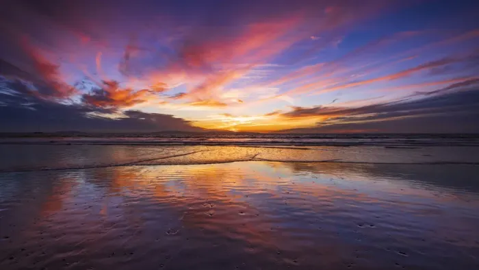 Framed Print : Sunset over the Channel Islands, Ventura, California USA