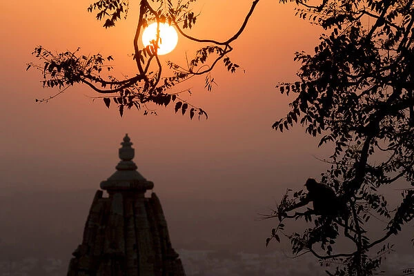 Sunset. Chittaurgarh Citadel. 6th century. Rajasthan. India