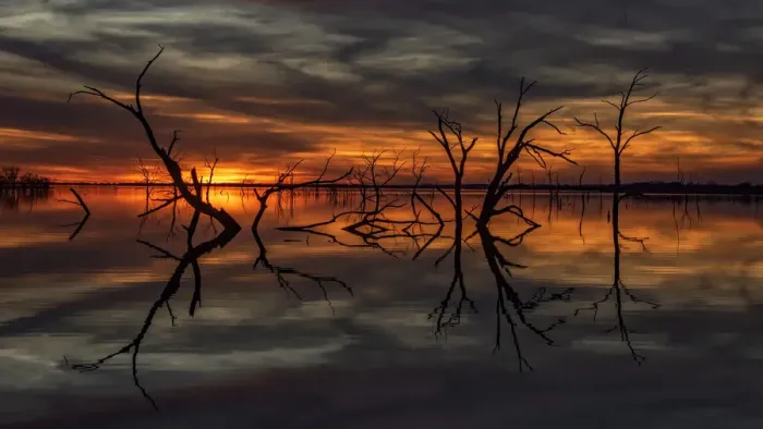Framed Print : Sunset at Eldorado State Lake in Kansas Framed Print : Sunset at Eldorado State Lake in Kansas