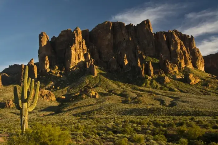Framed Print : Sunset, Flat Iron Mountain, Lost Dutchman State Park, Apache Junction, Arizona, USA Framed Print : Sunset, Flat Iron Mountain, Lost Dutchman State Park, Apache Junction, Arizona, USA