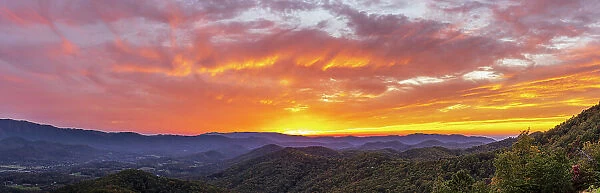 Sunset on the Foothills Parkway, Great Smoky Mountains National Park, Tennessee