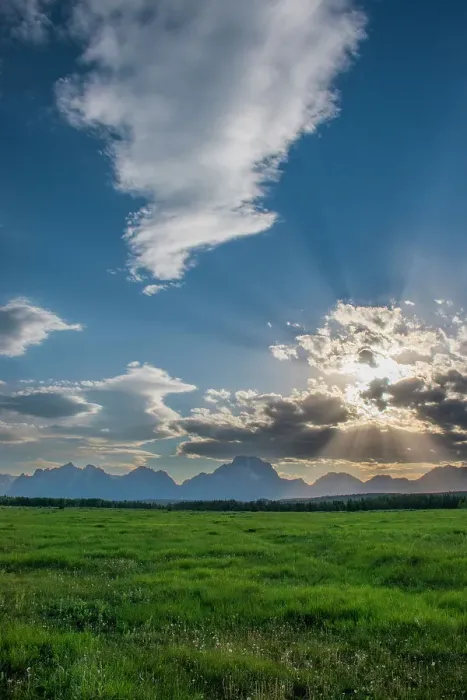 Framed Print : Sunset, Grand Tetons National Park, Wyoming, USA