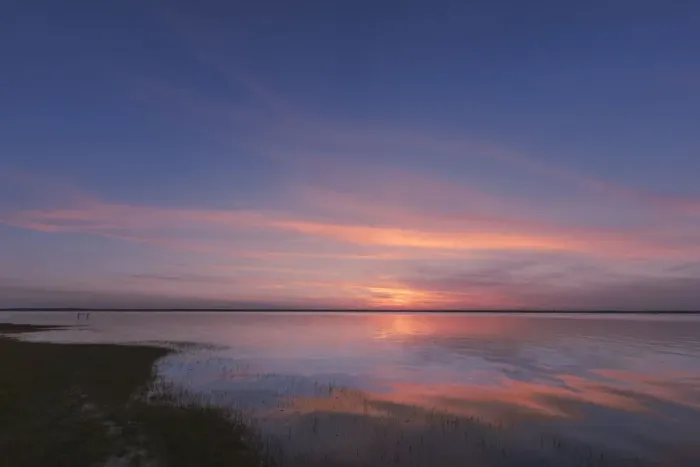 Framed Print : Sunset on Harney Lake at sunset, Florida