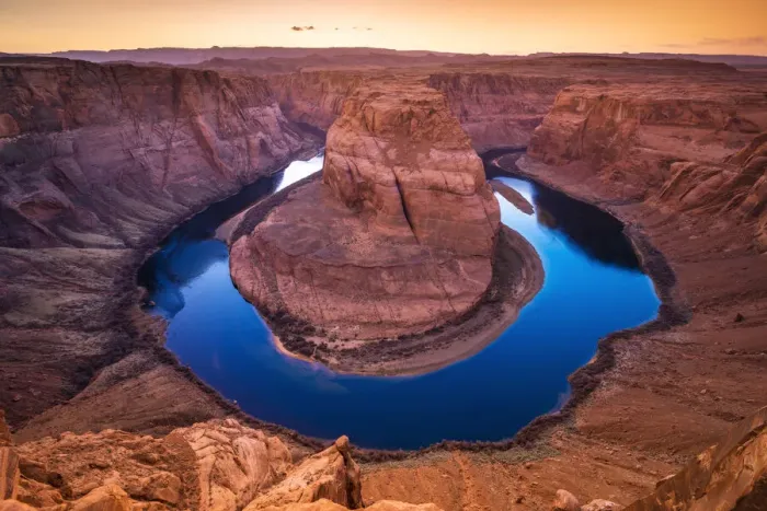 Framed Print : Sunset over Horseshoe Bend and the Colorado River, Glen Canyon National Recreation Area Framed Print : Sunset over Horseshoe Bend and the Colorado River, Glen Canyon National Recreation Area