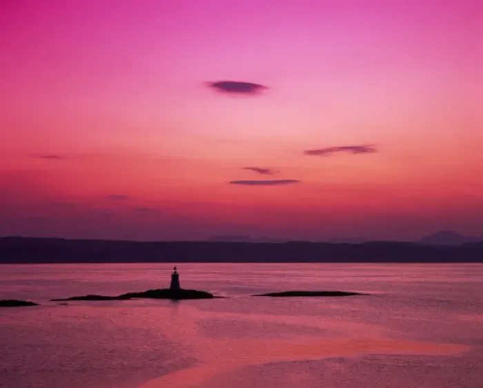 Framed Print : Sunset over Isle of Skye, from Mallaig, Highlands, Scotland Framed Print : Sunset over Isle of Skye, from Mallaig, Highlands, Scotland