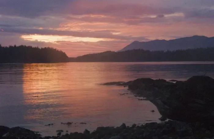 Framed Print : Sunset from Keith Island, Broken Island Group, Pacific Rim National Park Preserve Framed Print : Sunset from Keith Island, Broken Island Group, Pacific Rim National Park Preserve
