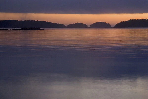Sunset from Keith Island, Broken Island Group, Pacific Rim National Park Preserve