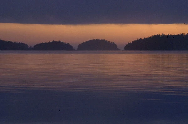Sunset from Keith Island, Broken Island Group, Pacific Rim National Park Preserve