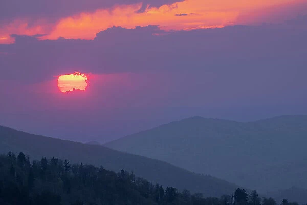 Sunset from Morton Overlook, Great Smoky Mountains National Park, North Carolina