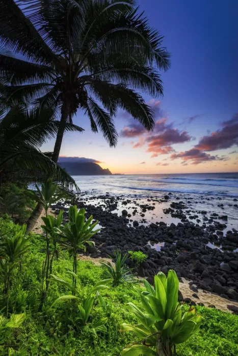 Framed Print : Sunset over the Na Pali Coast from Hideaways Beach, Princeville, Kauai, Hawaii, USA Framed Print : Sunset over the Na Pali Coast from Hideaways Beach, Princeville, Kauai, Hawaii, USA