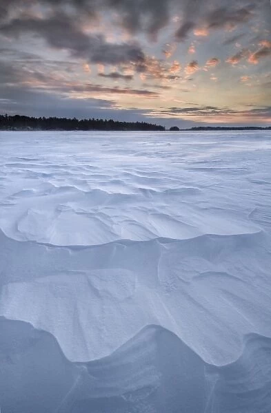 Sunset near Peadersons Island, Rainy Lake, Voyageurs National Park, Minnesota, USA