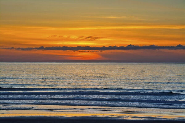 Sunset, ocean, Heceta Beach, Oregon Coast, Oregon, USA