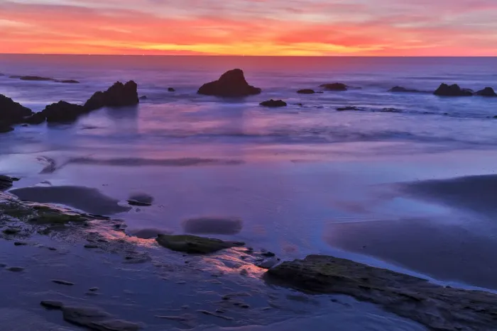 Framed Print : Sunset over the Pacific Ocean from Seal Rock along the Oregon Coast Framed Print : Sunset over the Pacific Ocean from Seal Rock along the Oregon Coast