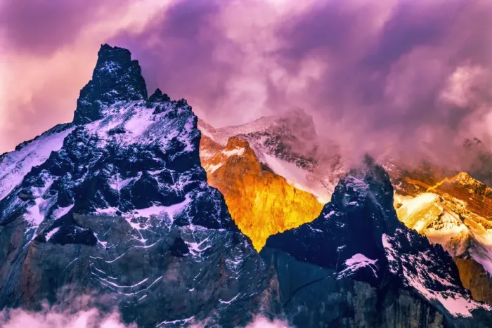 Framed Print : Sunset Paine Horns three granite peaks, Torres del Paine National Park, Patagonia, Chile Framed Print : Sunset Paine Horns three granite peaks, Torres del Paine National Park, Patagonia, Chile