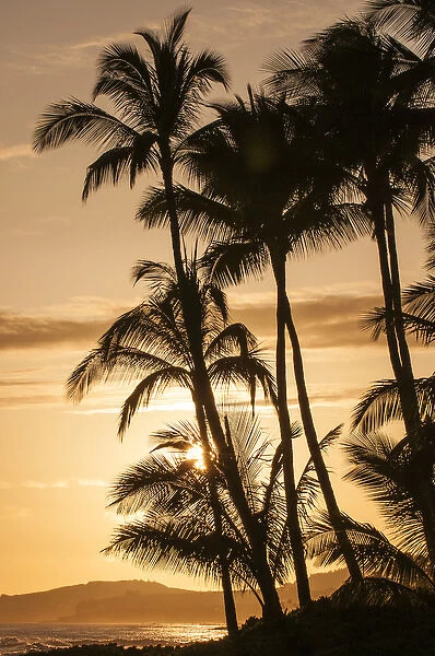 Sunset at Poipu beach Kauai, Hawaii