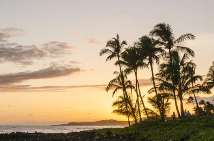 Framed Print : Sunset at Poipu beach Kauai, Hawaii