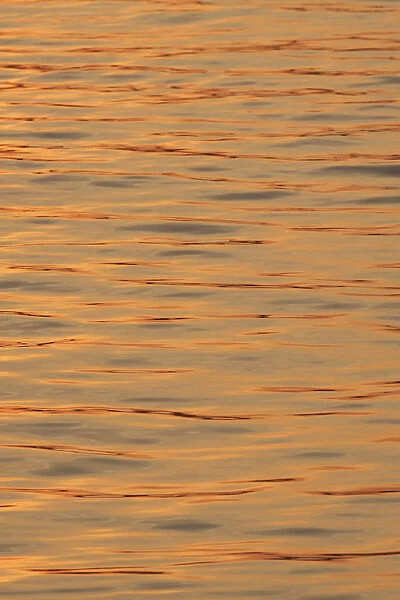Sunset reflections on ripples of water