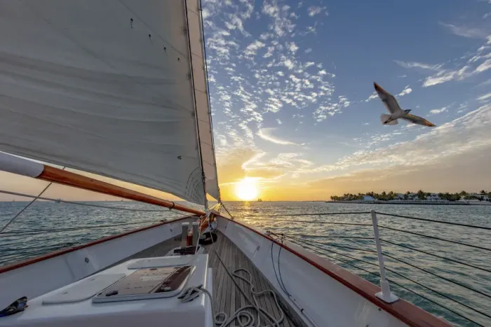 Framed Print : Sunset sail on schooner America 2. 0 in Key West, Florida, USA